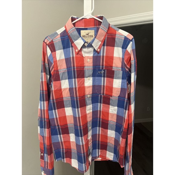 Hollister Plaid Button Up Shirt Size XL - Picture 1 of 9